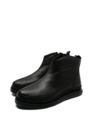 Imagine Ghete damă casual, negre, din piele naturală FLO290N