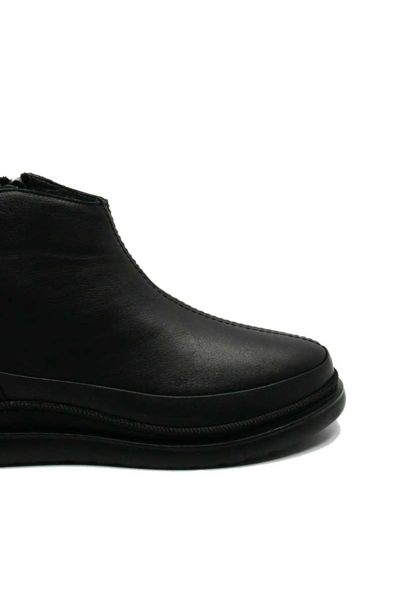 Imagine Ghete damă casual, negre, din piele naturală FLO290N
