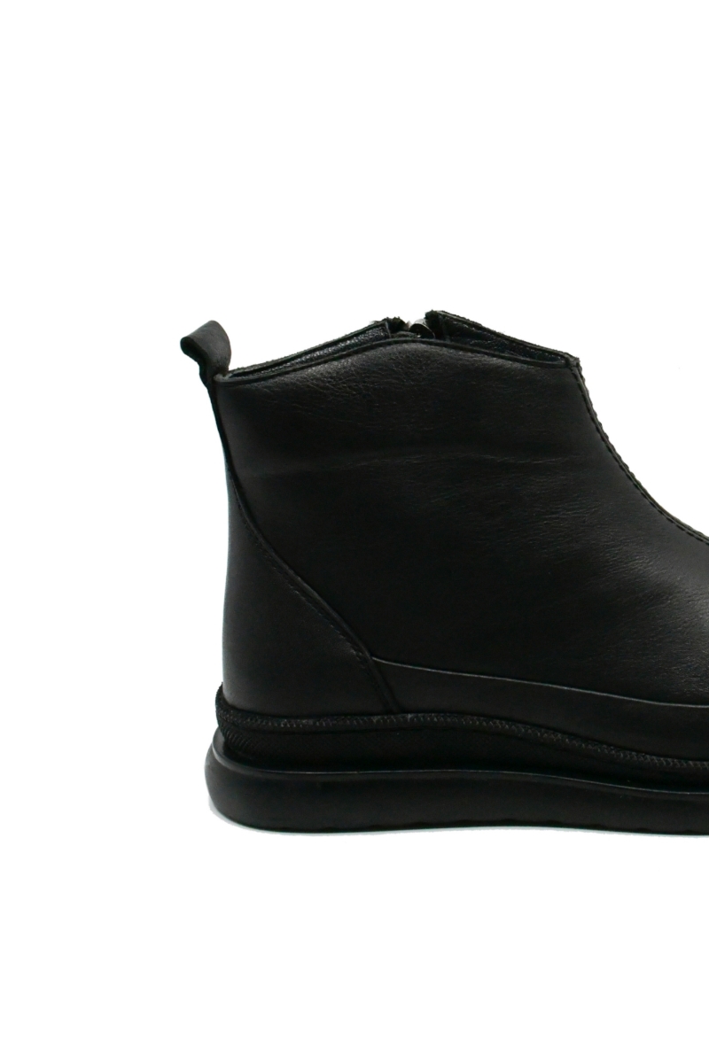 Imagine Ghete damă casual, negre, din piele naturală FLO290N