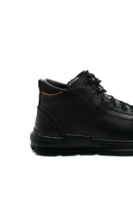 Imagine Bocanci bărbați până la gleznă, negri, din piele naturală granulată GOR2201