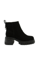 Imagine Ghete joase cu platformă, negre din piele întoarsă OTR30013