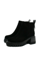 Imagine Ghete joase cu platformă, negre din piele întoarsă OTR30013