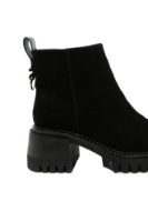 Imagine Ghete joase cu platformă, negre din piele întoarsă OTR30013