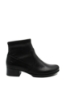 Imagine Botine negre din piele naturală, cu carâmb moale RIK78674-00