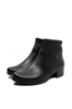 Imagine Botine negre din piele naturală, cu carâmb moale RIK78674-00