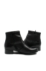 Imagine Botine negre din piele naturală, cu carâmb moale RIK78674-00
