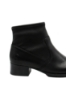 Imagine Botine negre din piele naturală, cu carâmb moale RIK78674-00