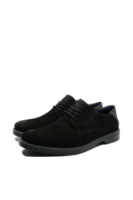 Imagine Pantofi casual negri din piele întoarsă RIK13000-00