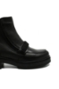 Imagine Ghete damă negre din piele naturală, cu inserții sparkle FLO380