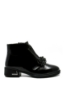 Imagine Botine damă cu buchet de ciucuri, negre din lac
