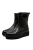 Imagine Ghete îmblănite, wedge, negre din piele naturală FLO458