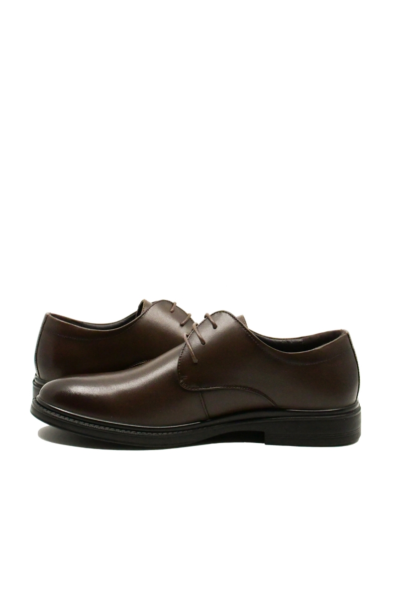 Imagine Pantofi bărbați stil derby, maro cafea, din piele naturală FNX8673