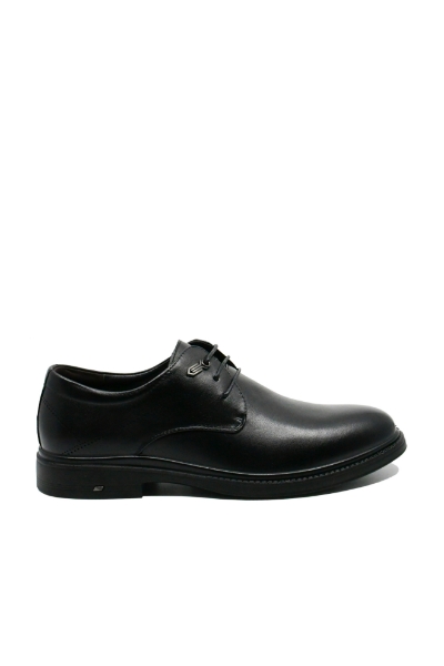 Imagine Pantofi bărbați stil derby, negri, din piele naturală FNX8673