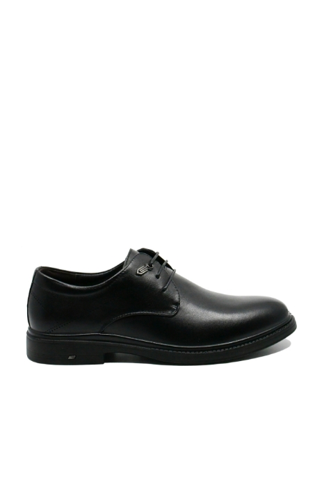 Imagine Pantofi bărbați stil derby, negri, din piele naturală FNX8673