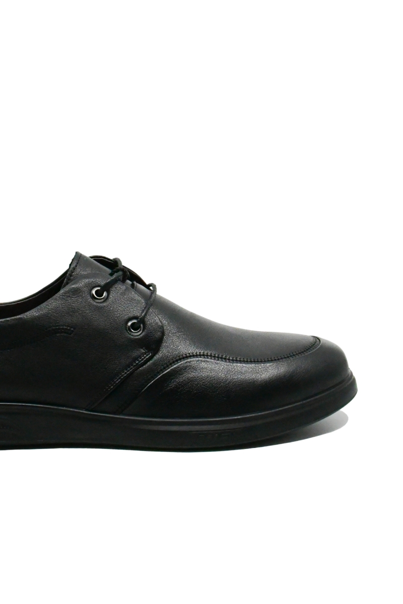 Imagine Pantofi casual negri bărbați din piele naturală moale FNX888161