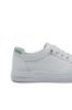 Imagine Pantofi sport damă din piele naturală, albi cu detalii șah verzi FNX229980