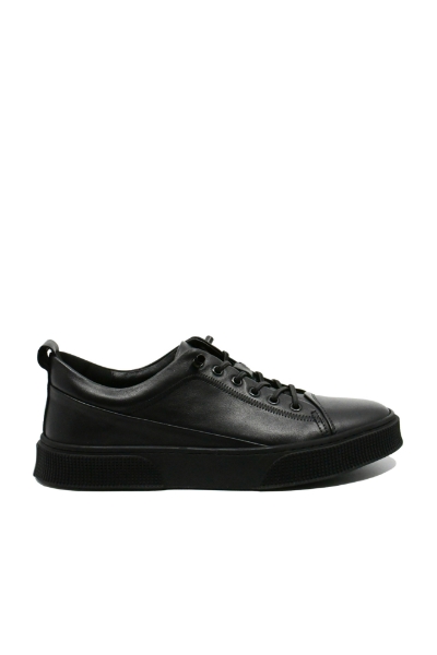 Imagine Pantofi sport plain black, din piele naturală FNXY130