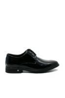 Imagine Pantofi eleganți stil derby, negri din lac FNX7605