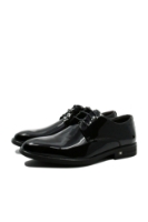 Imagine Pantofi eleganți stil derby, negri din lac FNX7605