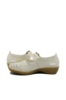 Imagine Pantofi perforați cu baretă bej din piele naturală RIK41399-60