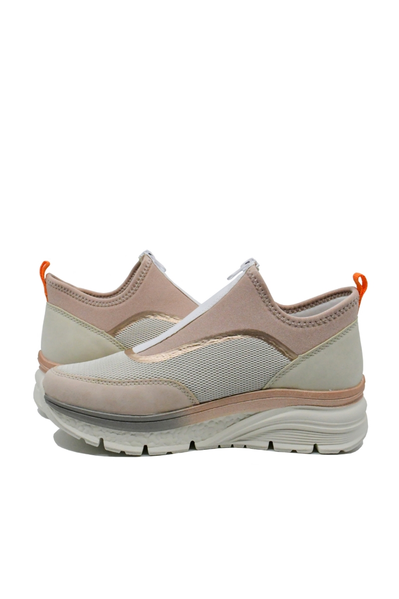 Imagine Sneakers colorblock roz din material textil plasă RIK48053-31