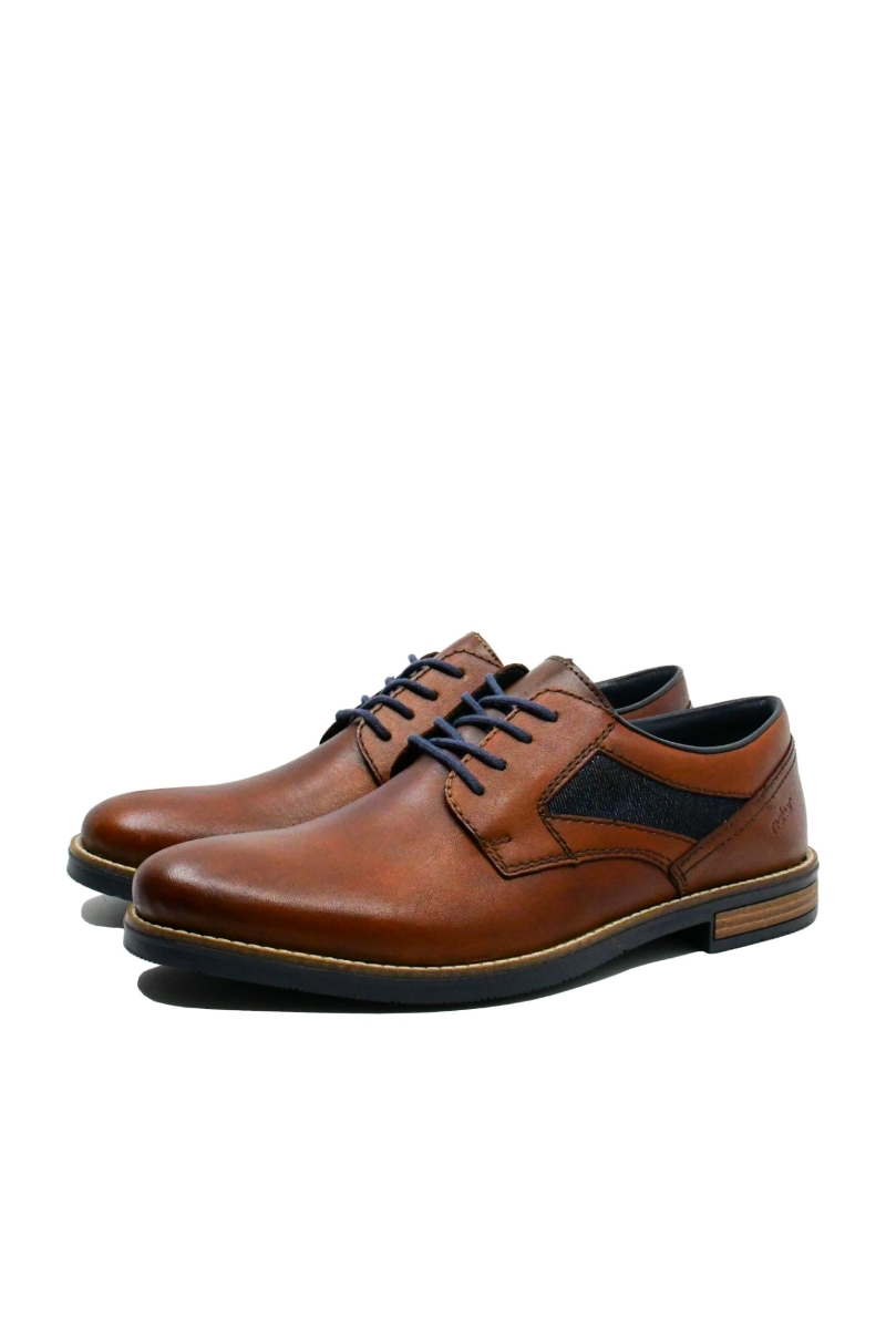 Imagine Pantofi bărbați casual-business maro din piele naturală RIK13522-24