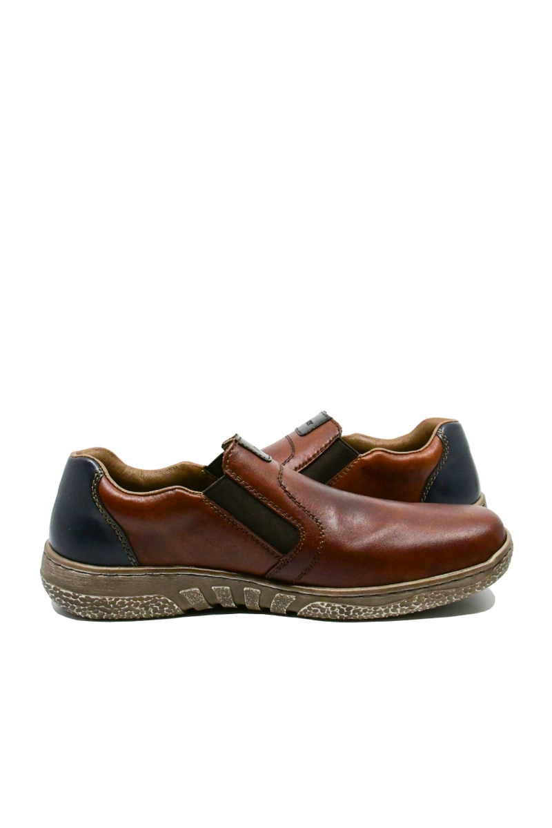 Imagine Pantofi slip-on maro din piele naturală RIK03552-24