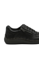Imagine Pantofi comozi negri din piele naturală granulată RIK05228-00