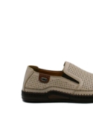 Imagine Mocasini anatomici bej, fără șiret, din piele naturală GOR7573 