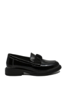 Imagine Pantofi loafer damă negri din lac cu baretă elastică OTR840006