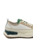 Imagine Pantofi sport damă din piele naturală, bej cu detalii verzi FNX18001-3