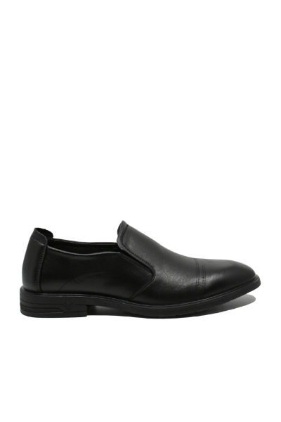 Imagine Pantofi bărbați fără șiret, negri, din piele naturală FNX16235