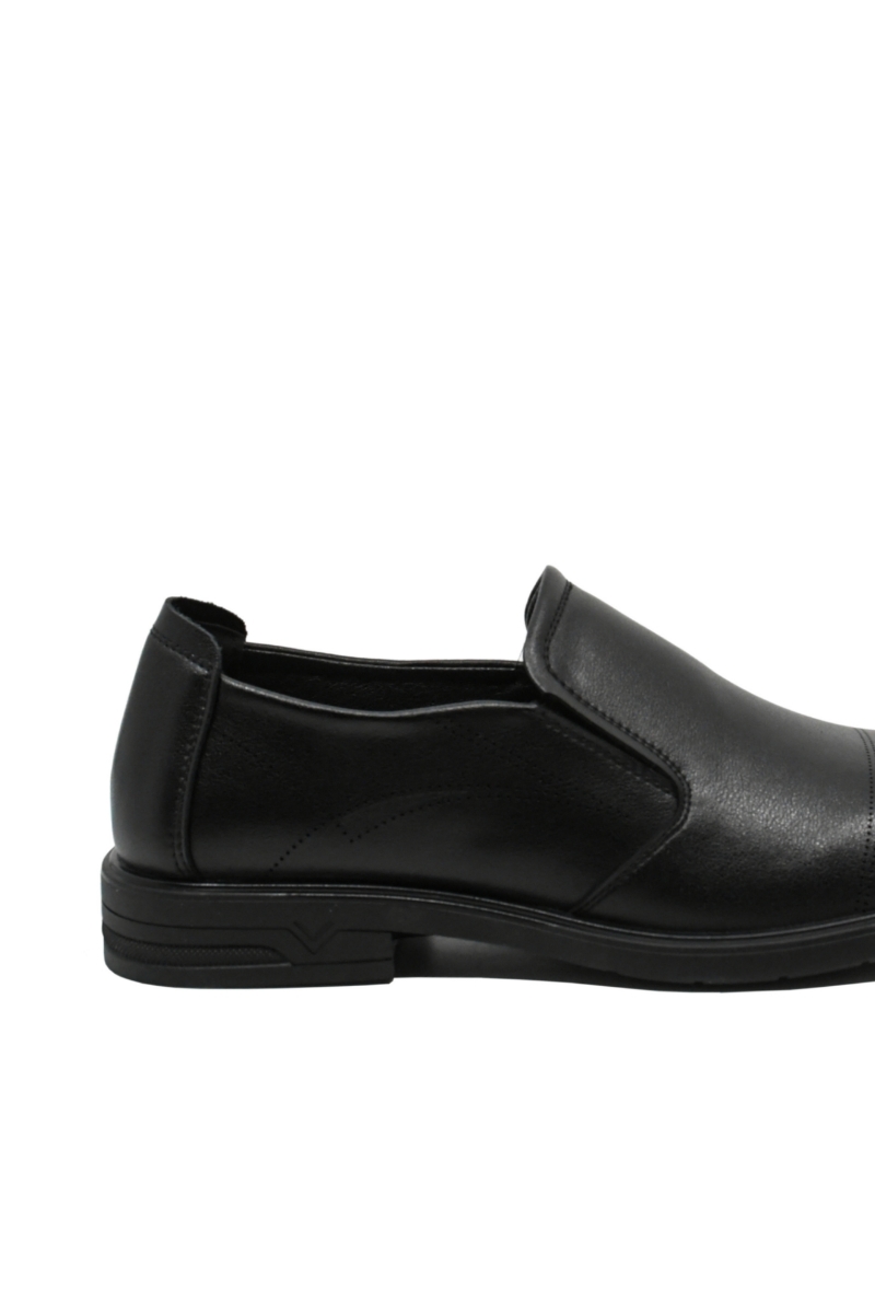 Imagine Pantofi bărbați fără șiret, negri, din piele naturală FNX16235