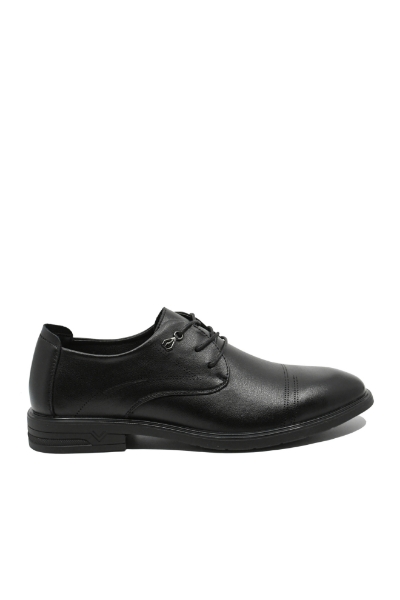 Imagine Pantofi bărbați stil derby, negri, din piele naturală FNX16233