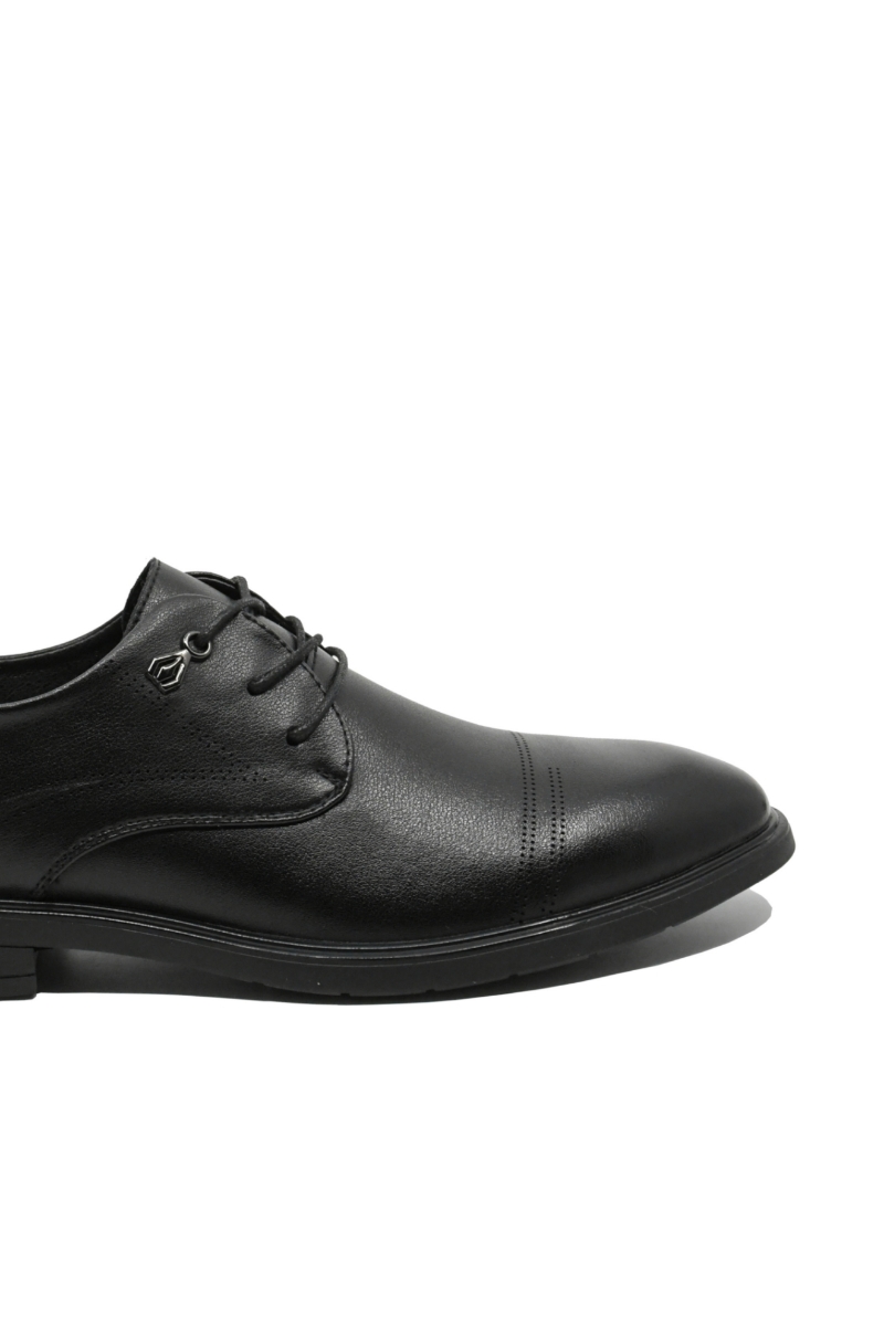 Imagine Pantofi bărbați stil derby, negri, din piele naturală FNX16233