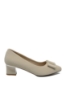 Imagine Pantofi damă crem din piele naturală cu print FNX2316