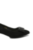 Imagine Pantofi damă negri din piele naturală cu print FNX2316