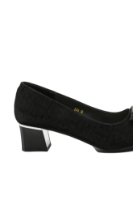 Imagine Pantofi damă negri din piele naturală cu print FNX2316