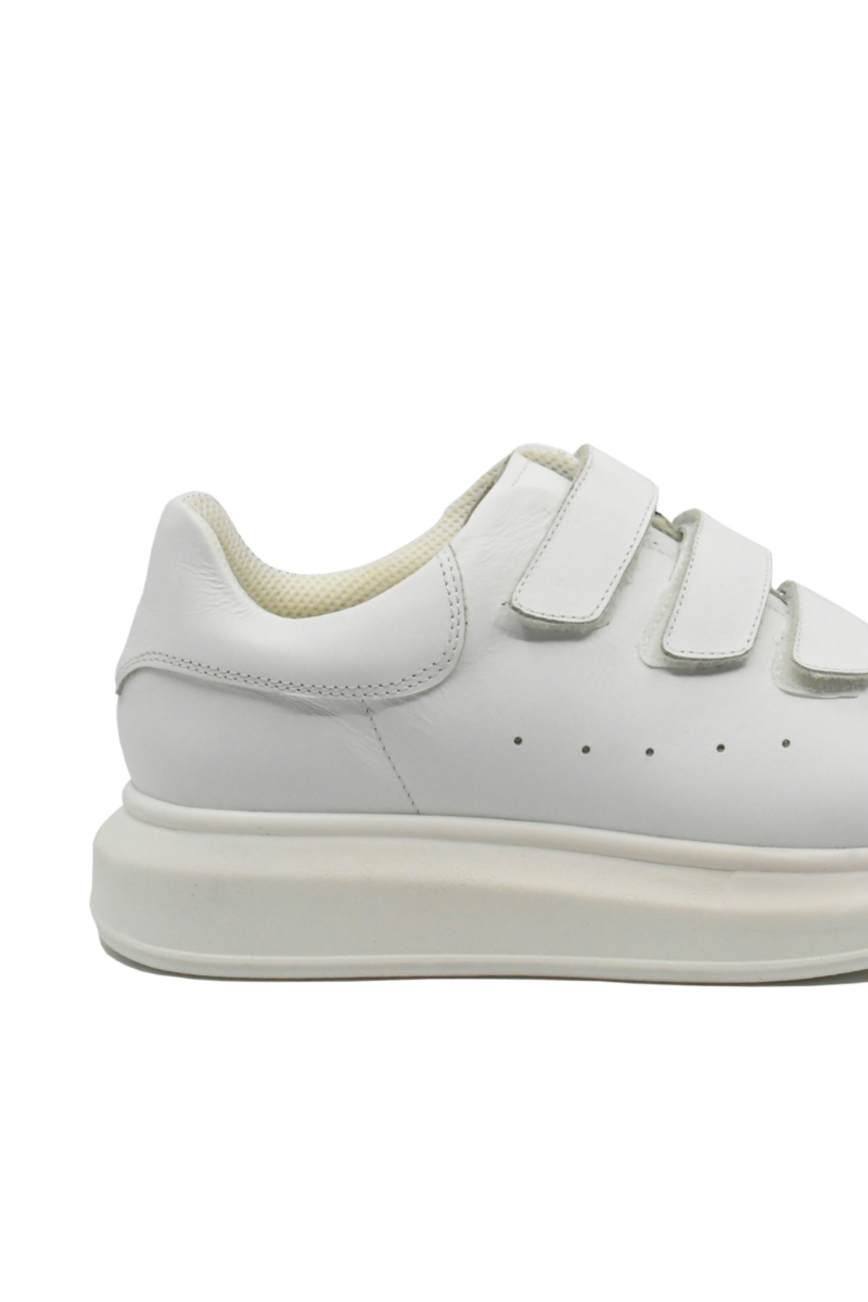 Imagine Pantofi sport damă cu barete albi din piele naturală LF081