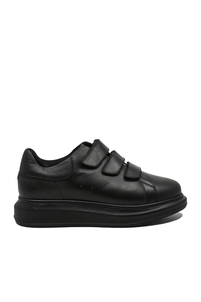 Imagine Pantofi sport damă cu barete negri din piele naturală LF081