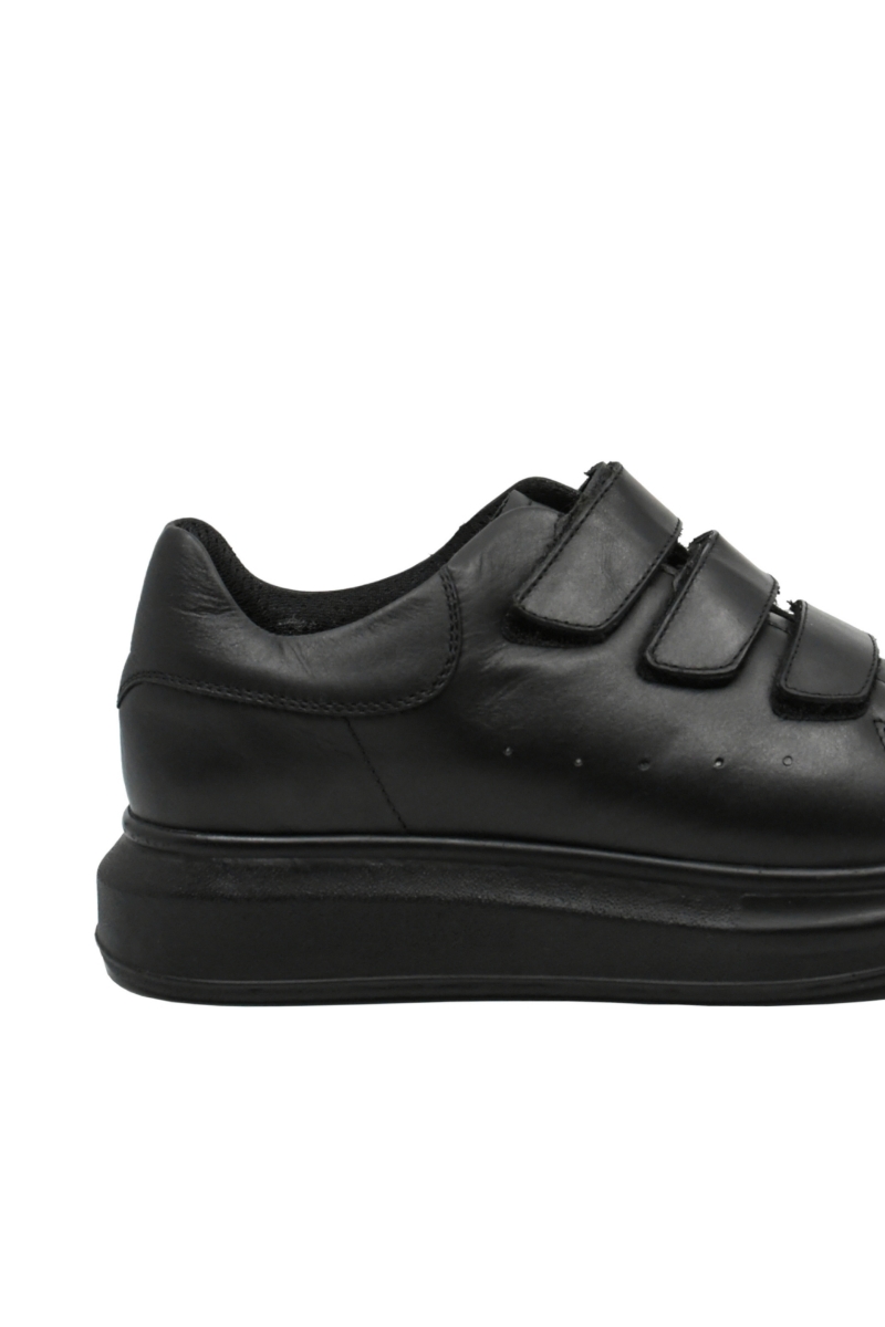 Imagine Pantofi sport damă cu barete negri din piele naturală LF081