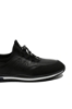 Imagine Pantofi sport negri din piele naturală cu inserție elastică OTR40004