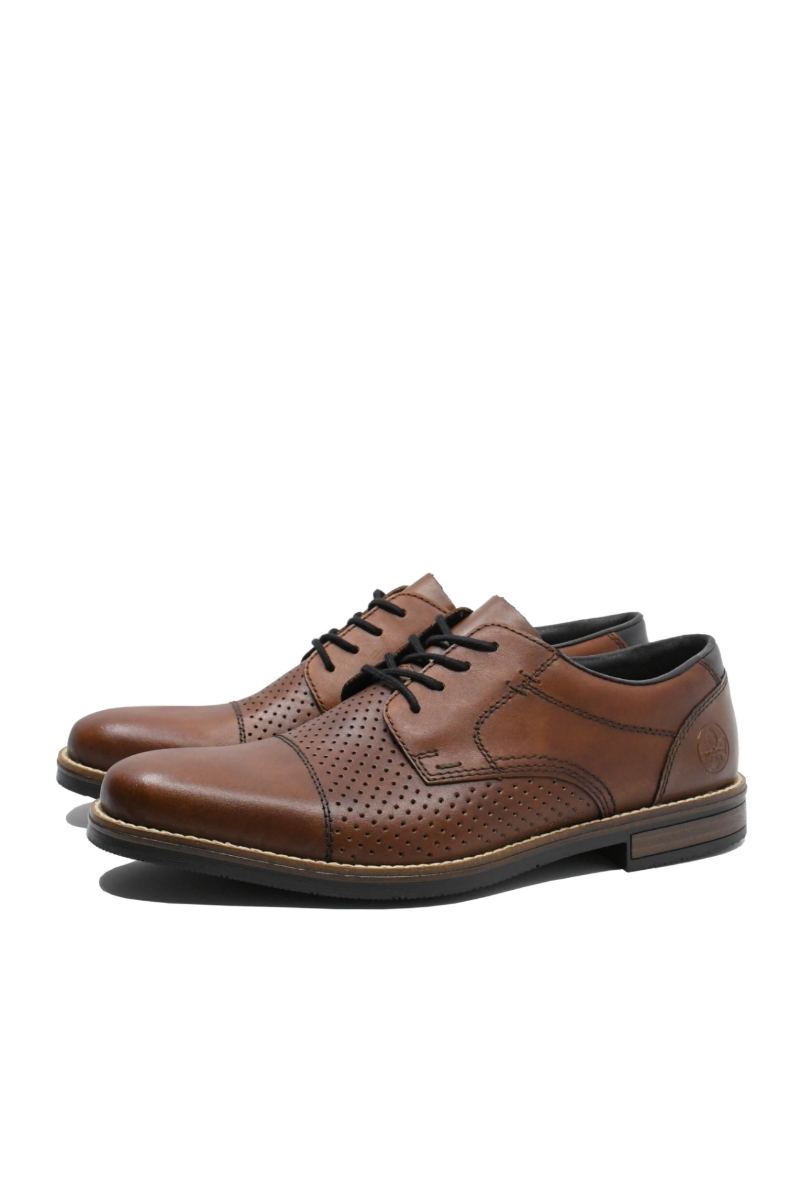 Imagine Pantofi bărbați smart-casual maro din piele naturală RIK13517-24