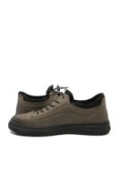 Imagine Pantofi casual kaki, din piele naturală cu inserții elastice FNX8902