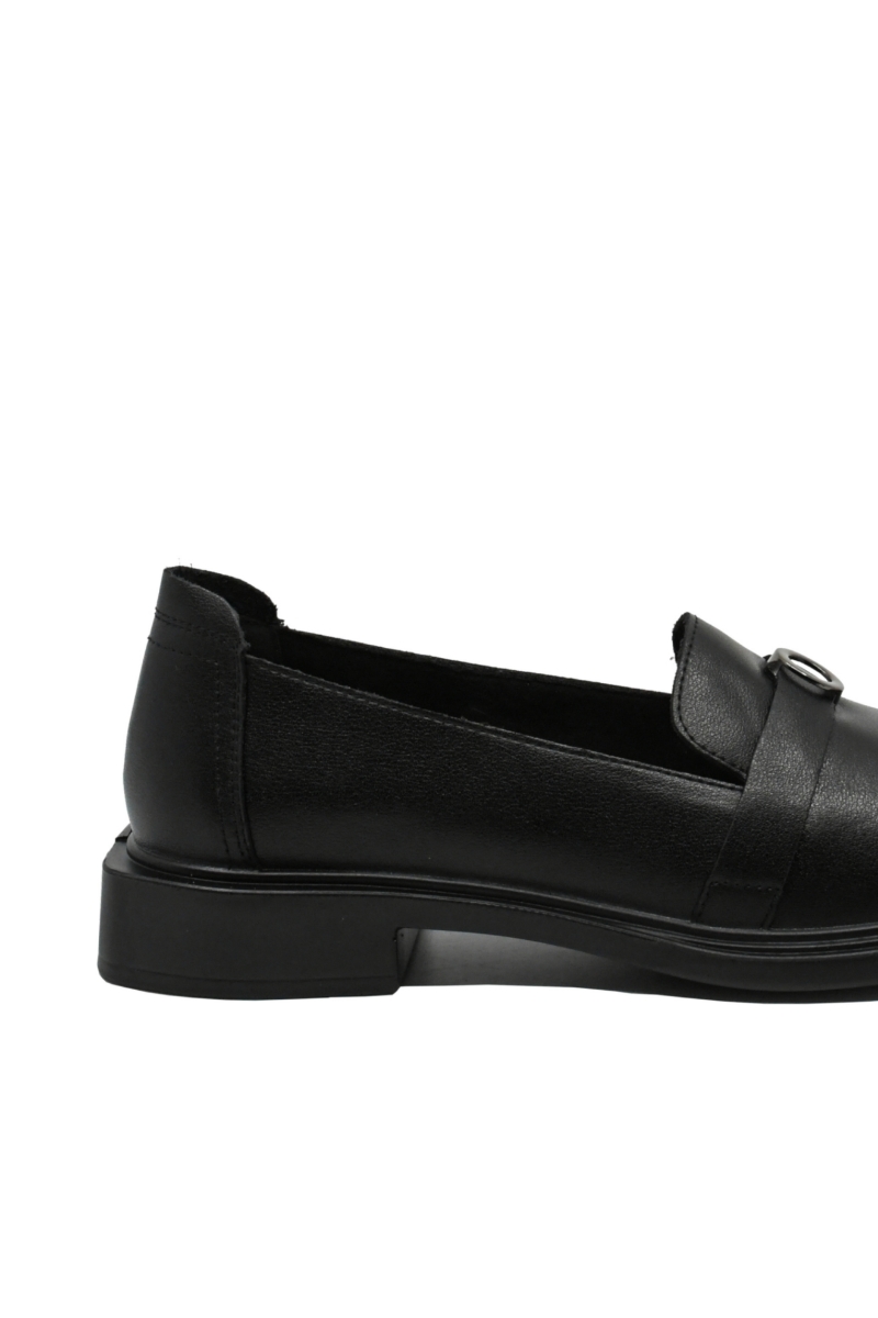 Imagine Loaferi damă comozi negri din piele naturală FNX11520-7