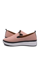 Imagine Pantofi comozi cu talpa înaltă roz din piele naturală MIR444