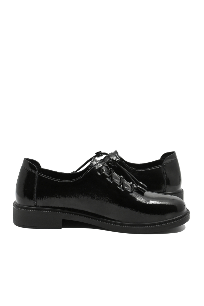 Imagine Pantofi damă smart office negri din lac FNX2226