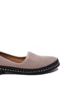 Imagine Pantofi de vară roz, din piele naturală cu aspect plasă MIR2040