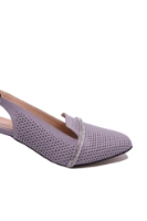 Imagine Pantofi decupați cu toc pătrat, lila, din piele naturală MIR573