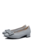 Imagine Pantofi damă cu aplicație cu ștrasuri, light blue, din piele naturală FNX5598